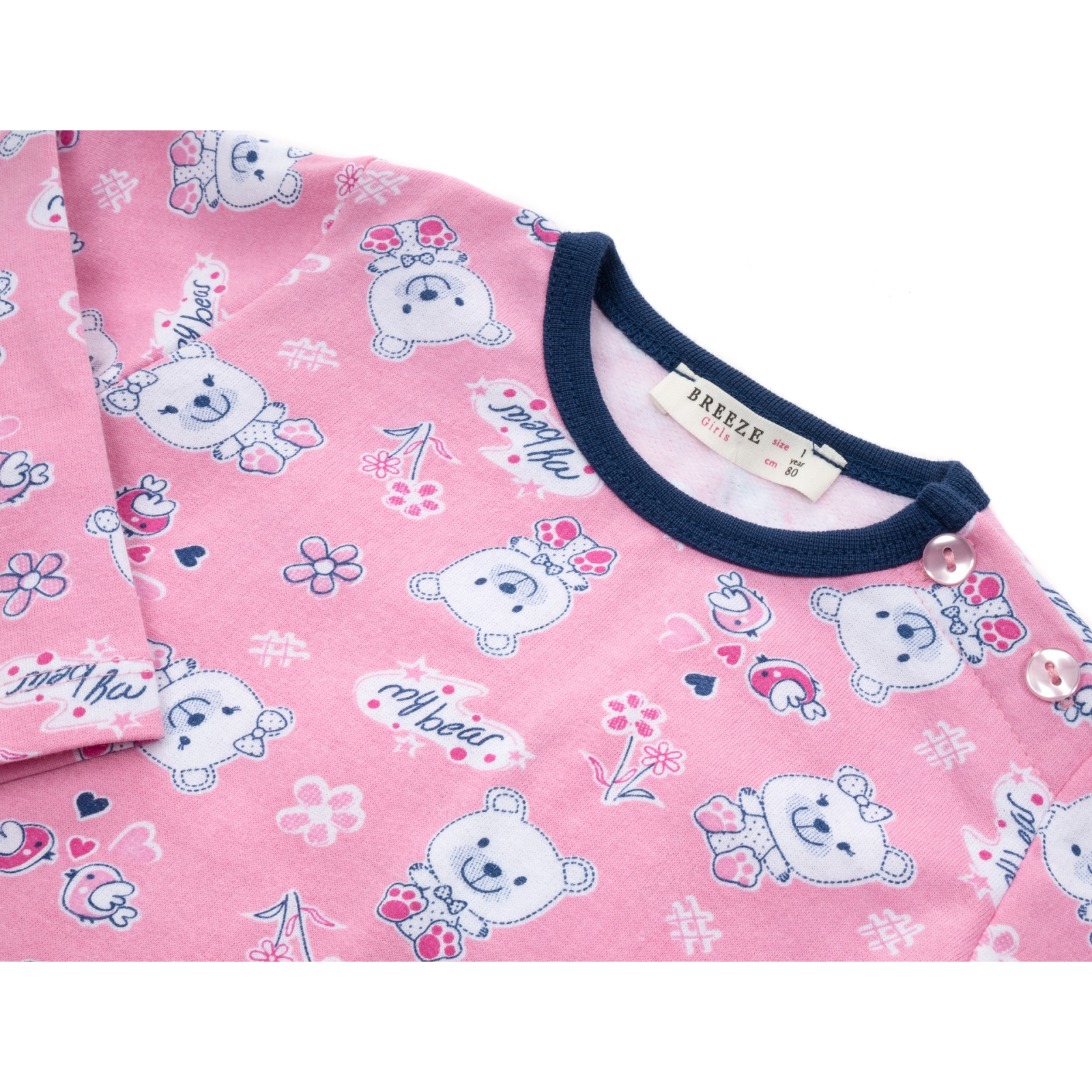 Пижама Breeze с мишками (8382-104G-pink) изображение 7