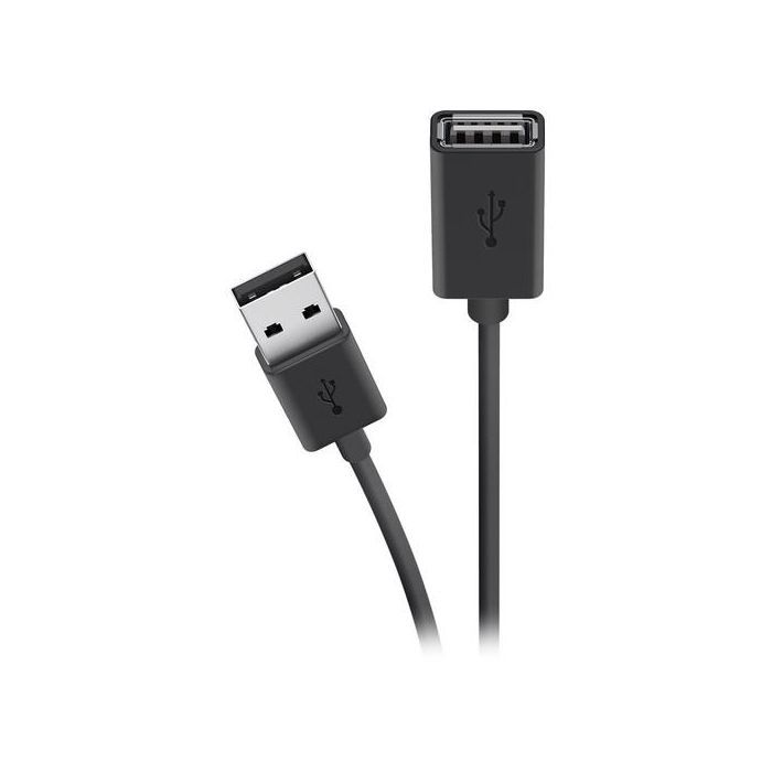 Дата кабель USB 2.0 AM/AF 1.8m black Belkin (F3U153BT1.8M)