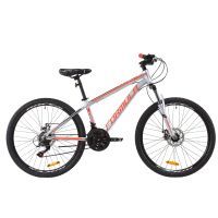 Велосипед Formula 26" THOR 1.0 AM DD рама-14" Al 2020 серебристо-черный с крас (OPS-FR-26-343)