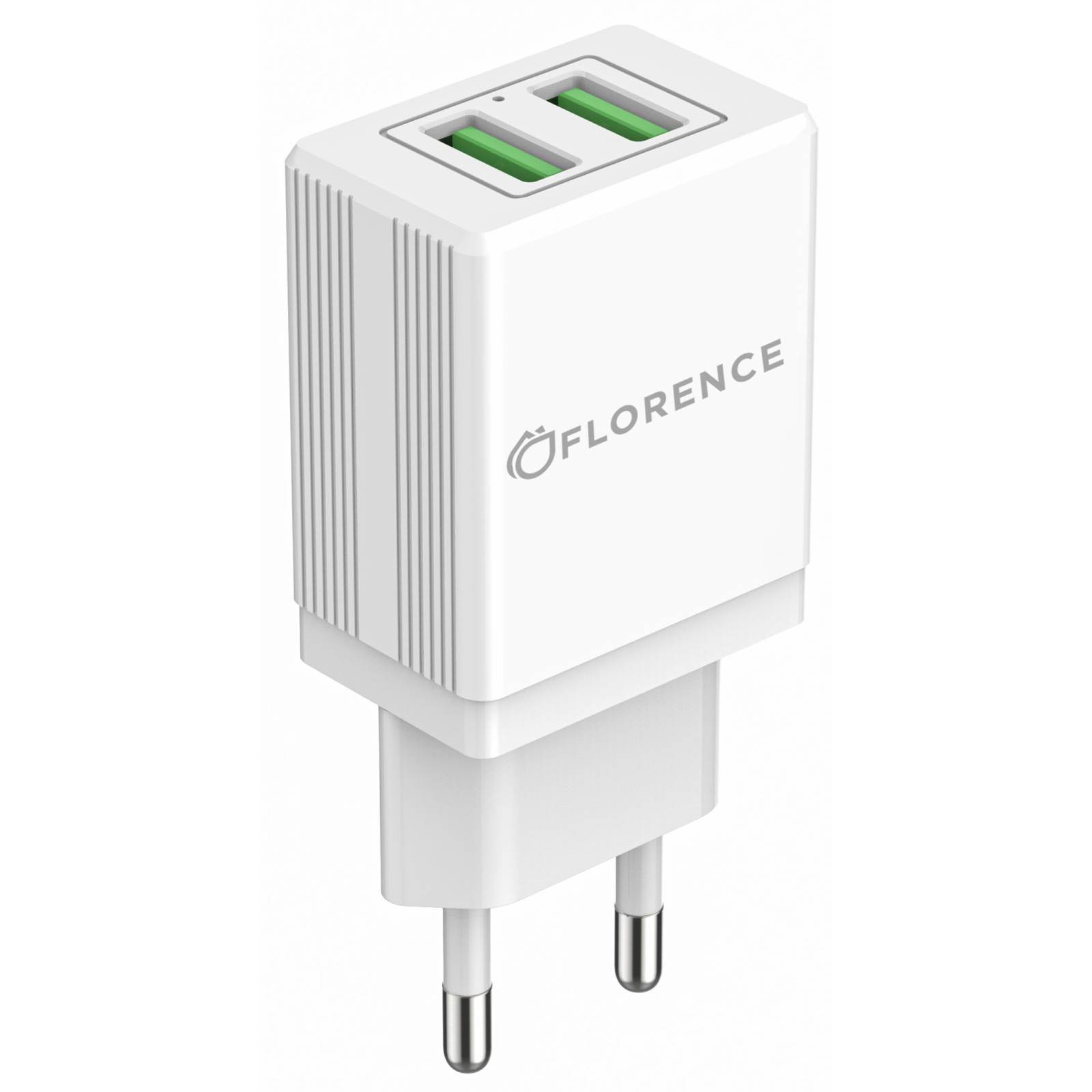 Зарядное устройство Florence 2USB 2A + microUSB cable white (FL-1021-WM) изображение 2