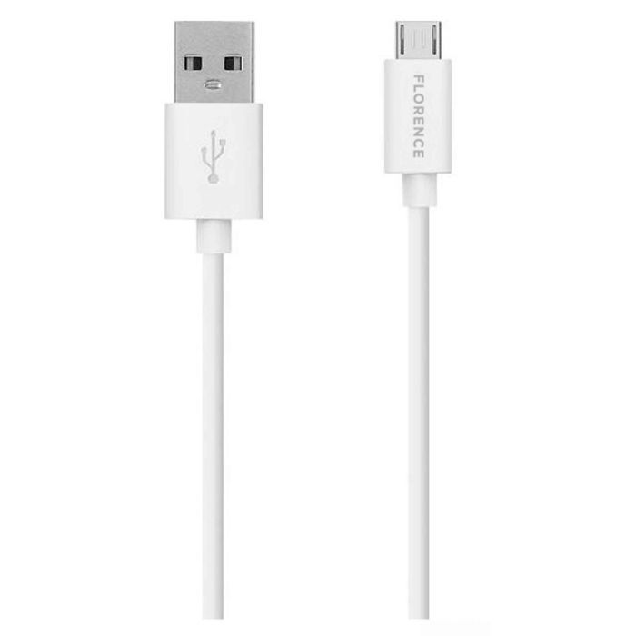 Зарядное устройство Florence 2USB 2A + microUSB cable white (FL-1021-WM) изображение 3