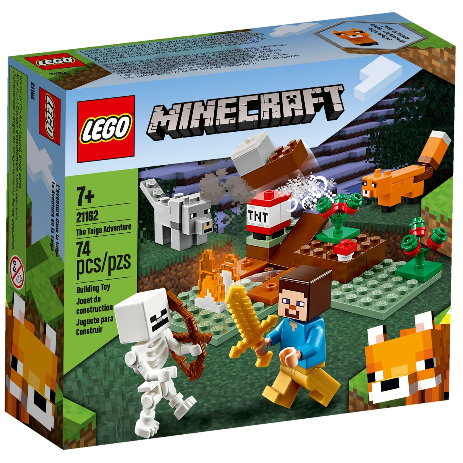 Конструктор LEGO Minecraft Пригода в тайзі 74 деталі (21162)