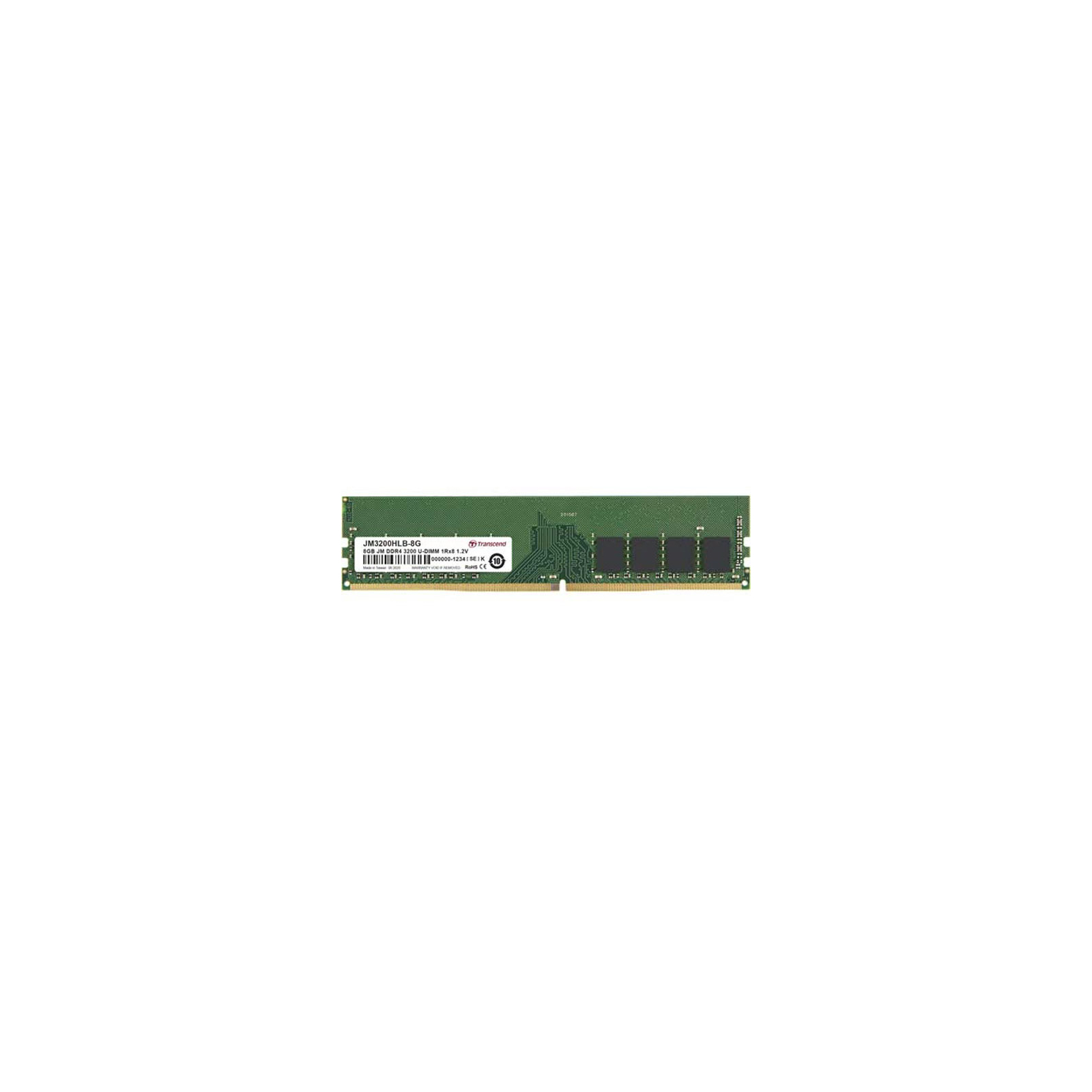 Модуль памяти для компьютера DDR4 8GB 3200 MHz Transcend (JM3200HLB-8G)
