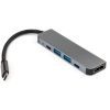 Концентратор Vinga Type-C to 4K HDMI+2*USB3.0+PD+USB-C 3.1 Gen1 aluminum (VCPHTC5AL) зображення 2