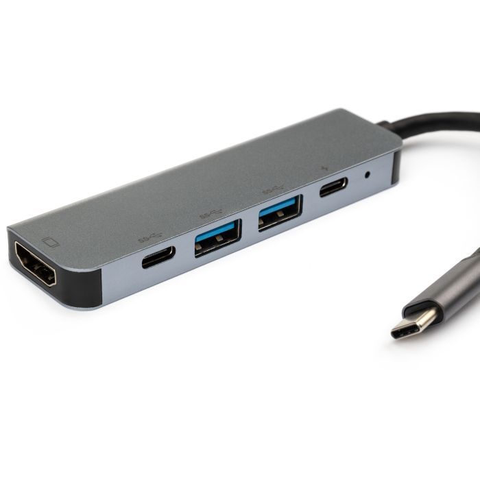Концентратор Vinga Type-C to 4K HDMI+2*USB3.0+PD+USB-C 3.1 Gen1 aluminum (VCPHTC5AL) зображення 3