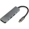 Концентратор Vinga Type-C to 4K HDMI+2*USB3.0+PD+USB-C 3.1 Gen1 aluminum (VCPHTC5AL)