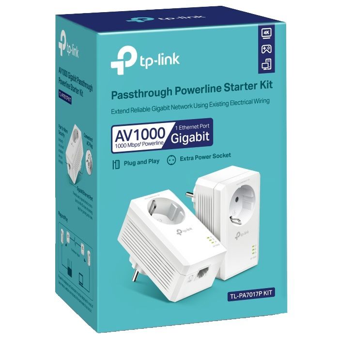 Адаптер Powerline TP-Link TL-PA7017PKIT зображення 2