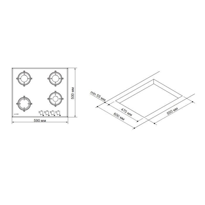 Варочна поверхня Pyramida PFG 646 S BLACK зображення 10