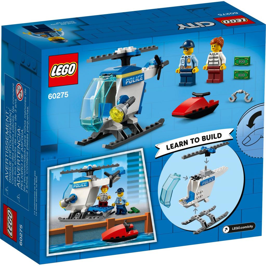 Конструктор LEGO City Police Поліцейський вертоліт 51 деталь (60275) зображення 6
