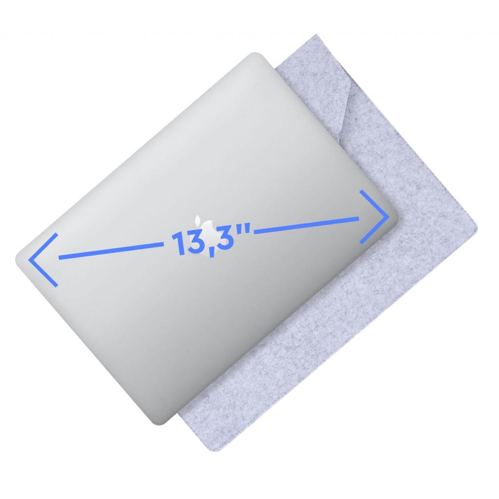 Чохол до ноутбука AirOn 13,3" Premium Grey (4822356710620) зображення 3