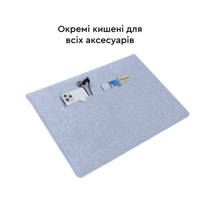 Чехол для ноутбука AirOn 13,3" Premium Grey (4822356710620) изображение 6