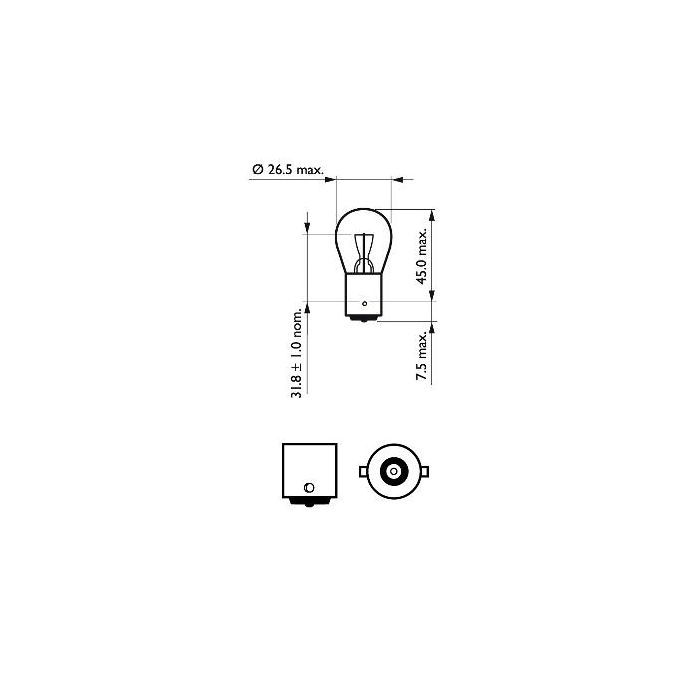 Автолампа Philips 21W (12498 LLECO CP) изображение 3