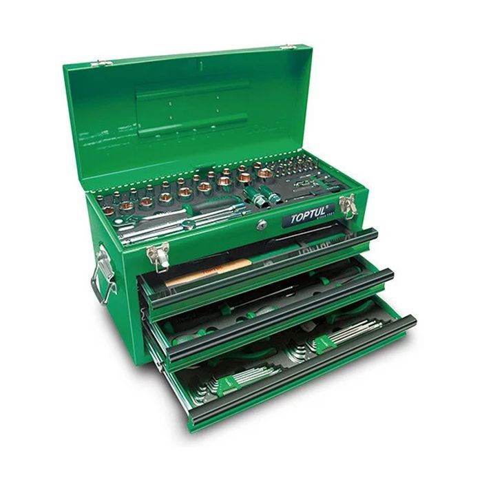 Набор инструментов Toptul в инструментальном ящике 3 секции 99 ед. (GCAZ0038) изображение 2