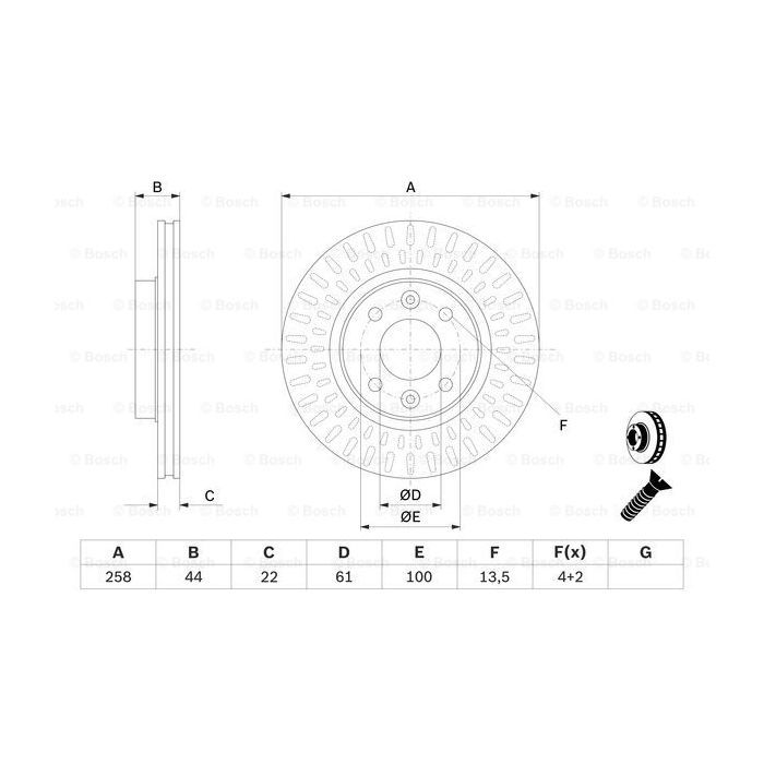 Тормозной диск Bosch 0 986 479 A86 изображение 5