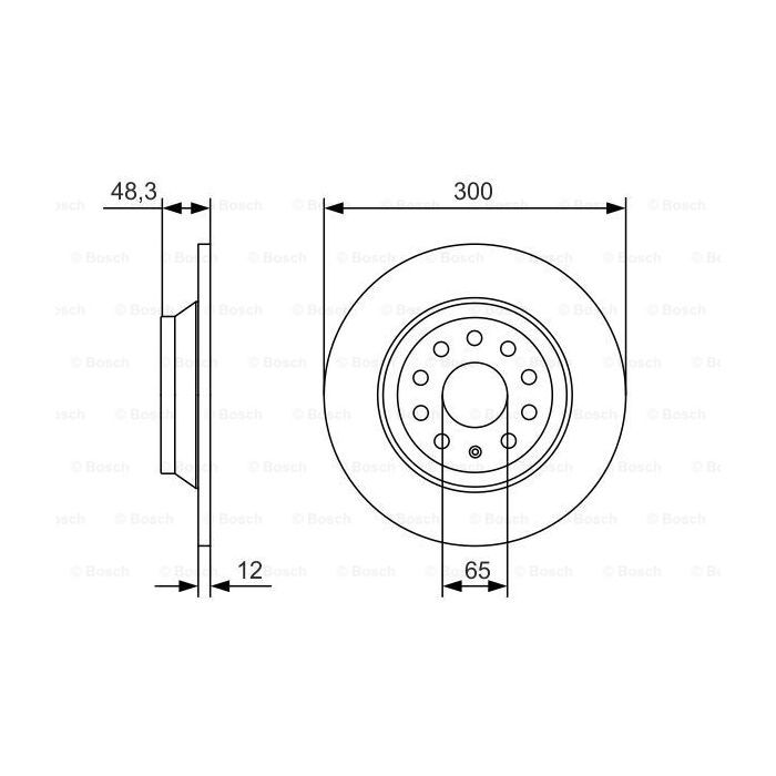 Тормозной диск Bosch 0 986 479 A84 изображение 5