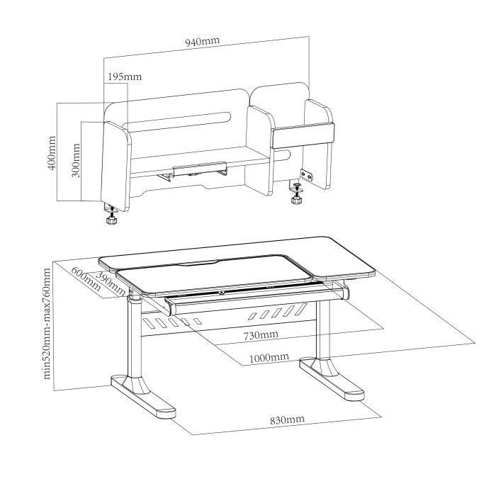 Парта Cubby Nerine grey (221920) зображення 10