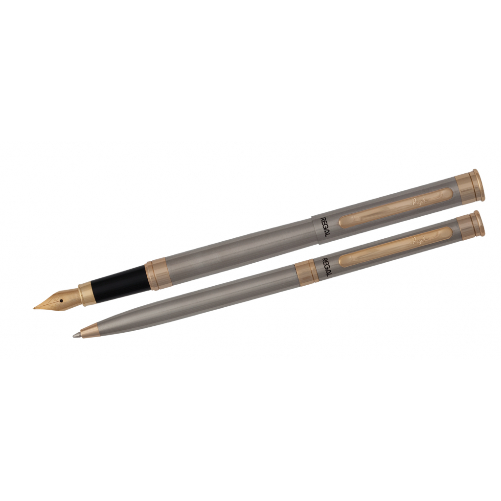 Ручка перьевая Regal комплект перо + шариковая в подарочном футляре Сталь (R68007.L.BF) изображение 2