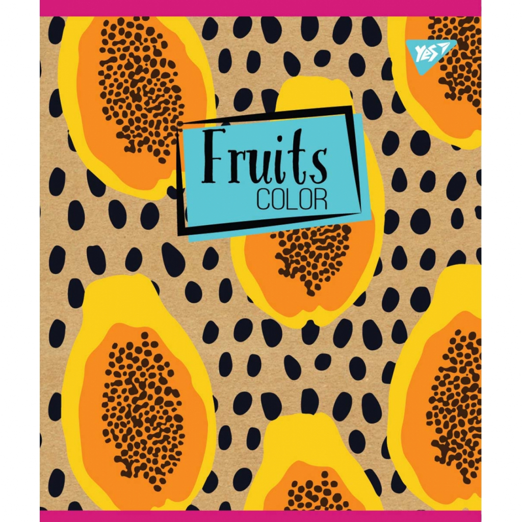Зошит Yes А5 Fruits Color Крафт 24 аркушів клітка 5 дизайнів (765107) зображення 2