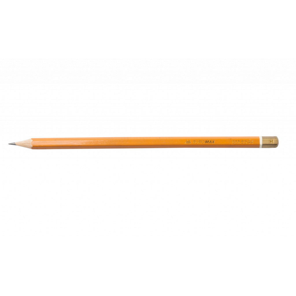 Олівець графітний Buromax Professional H без гумки Жовтий (BM.8544-12)
