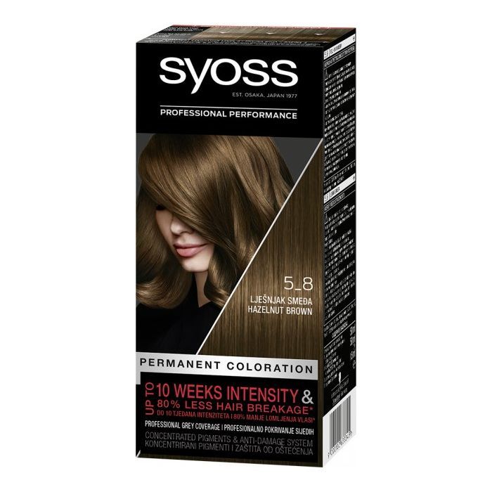 Краска для волос Syoss 5-8 Ореховый Светло-каштановый 115 мл (9000100633345)
