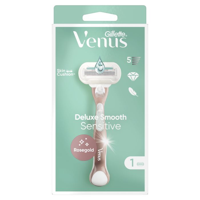 Бритва Gillette Venus Extra Smooth Sensitive RoseGold с 1 сменным картриджем (7702018517886) изображение 2