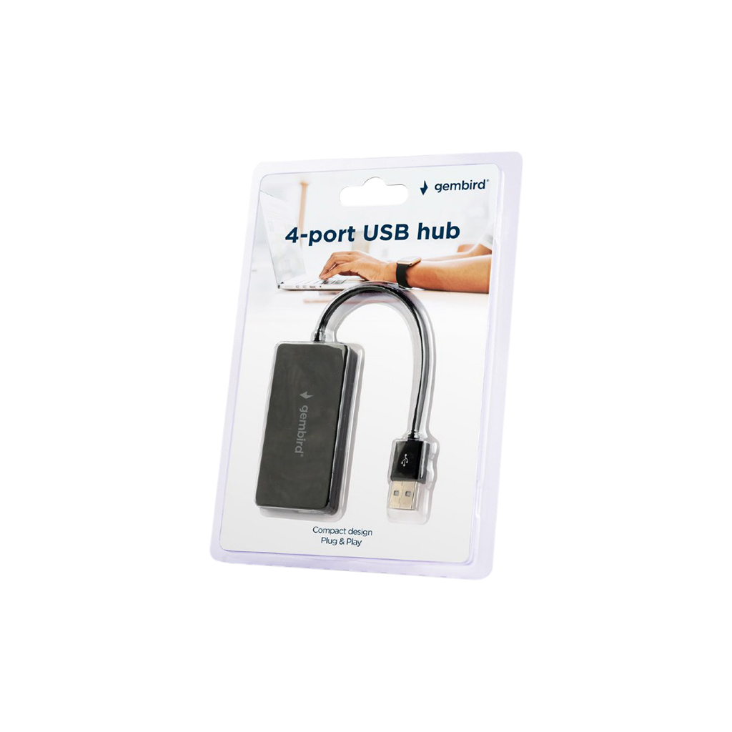 Концентратор Gembird USB 2.0 х 4 (UHB-U2P4-04) зображення 2