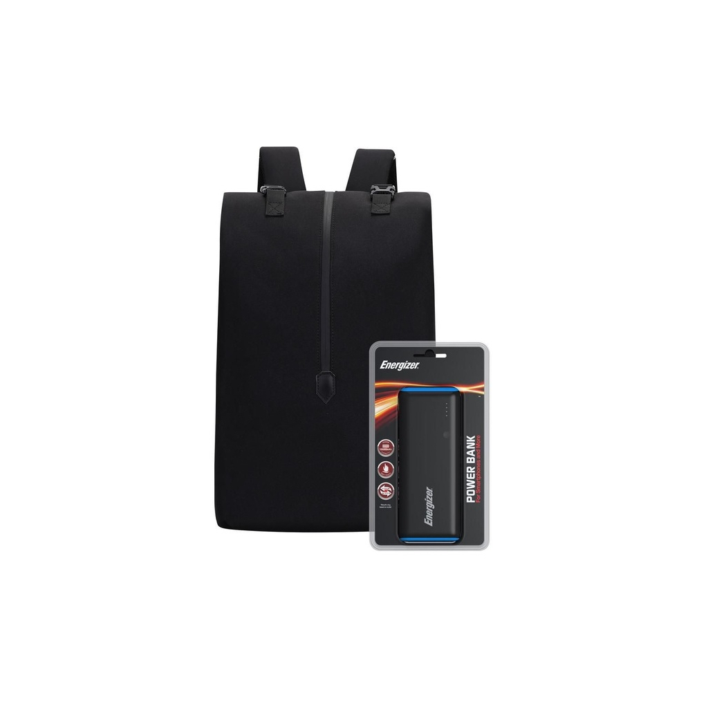 Рюкзак для ноутбука Energizer 15.6'' EPB004 Black + powerbank UE10007 Black (EPB004-BK+UE10007)