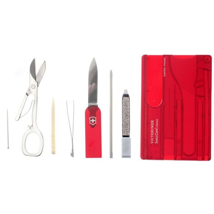Нож Victorinox SwissCard Transparent Blue (0.7122.T2)