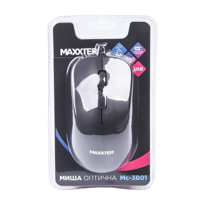 Мишка Maxxter Mc-3B01 USB Black (Mc-3B01) зображення 4