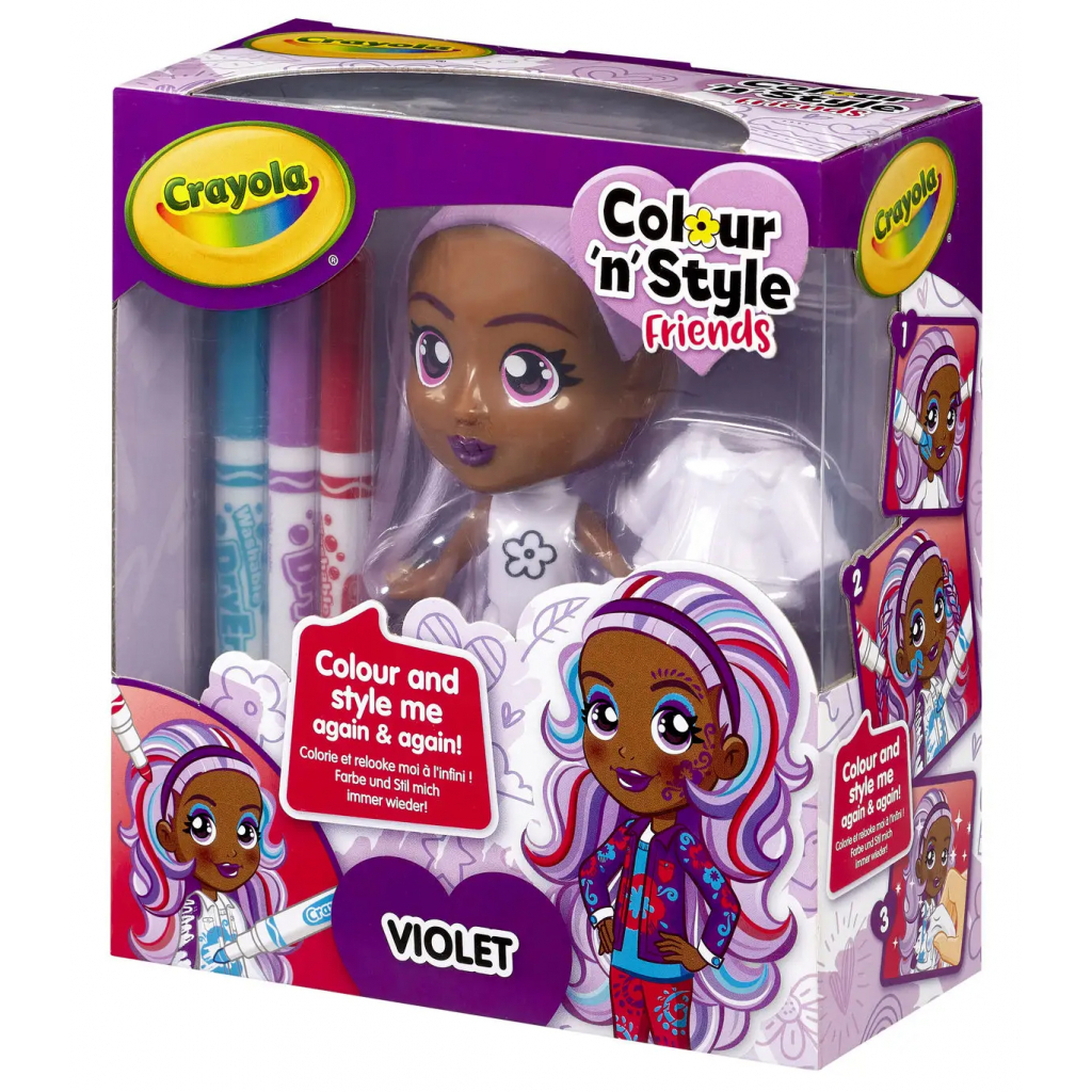Набір для творчості Crayola Colour n Style Стильні дівчата Віолетта (918939.005) зображення 7