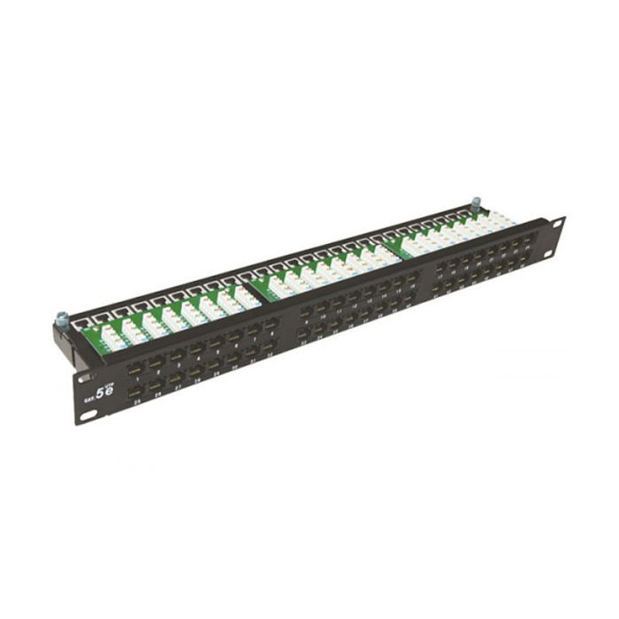 Патч-панель 19" 48xRJ-45 UTP cat. 5е, DUAL type, 1U Merlion (ML-2264-CAT.5E)