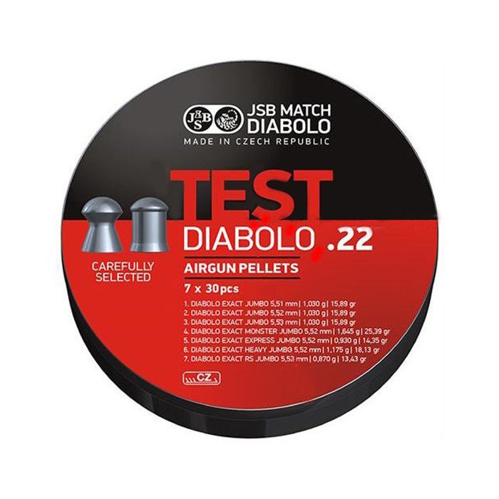Пульки JSB Exact Test 5,5 мм 210 шт/уп (2004-210)