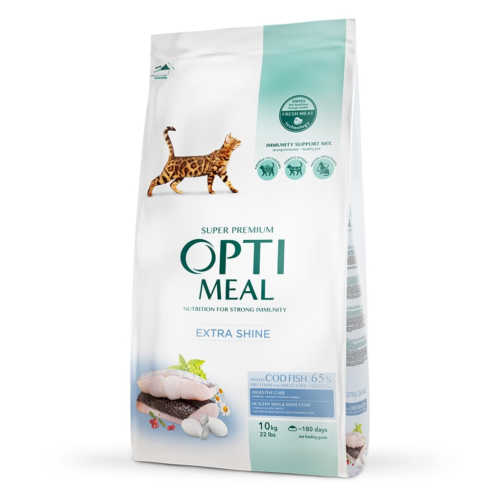 Сухой корм для кошек Optimeal для взрослых с высоким содержанием трески 4 кг (B1841301)