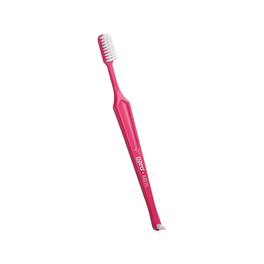Зубная щетка Paro Swiss M27L средней жесткости Розовая (7610458007389-pink)