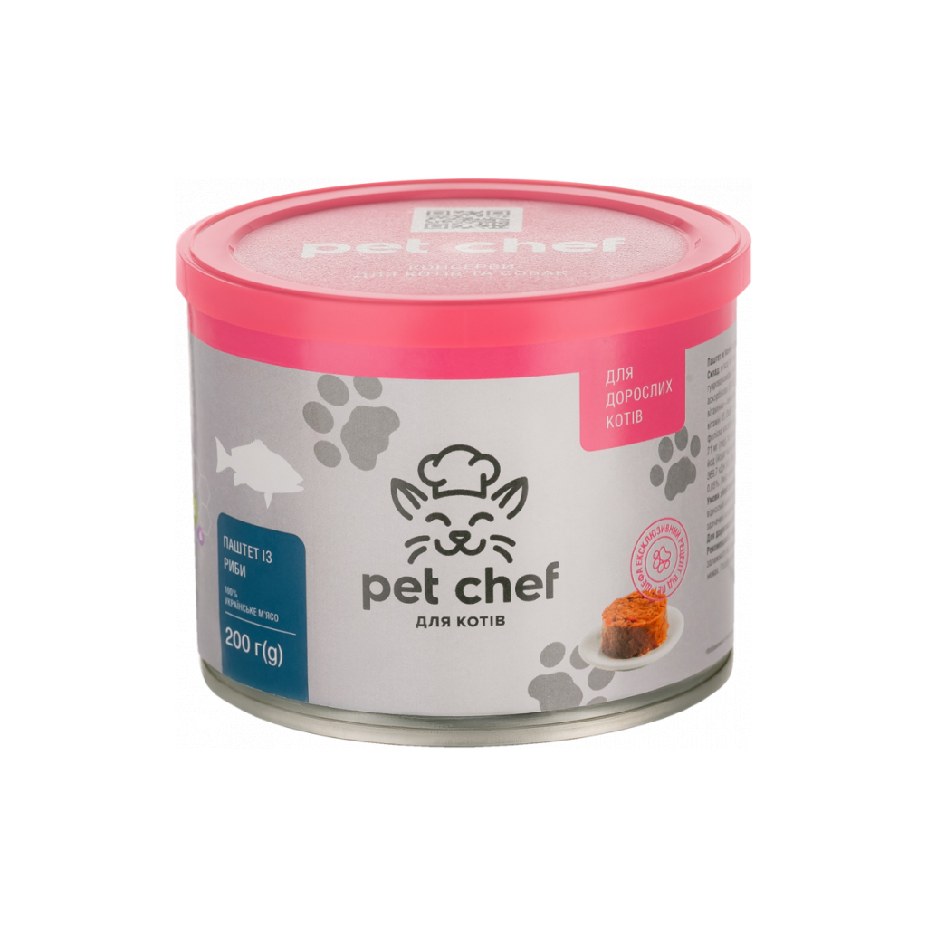 Паштет для кошек Pet Chef с рыбой 200 г (4820255190082)