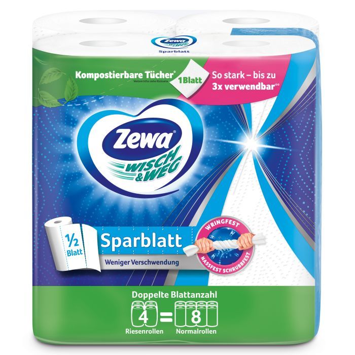 Бумажные полотенца Zewa Wisch & Weg 2 слоя 4 рулона (7322541210841) изображение 2