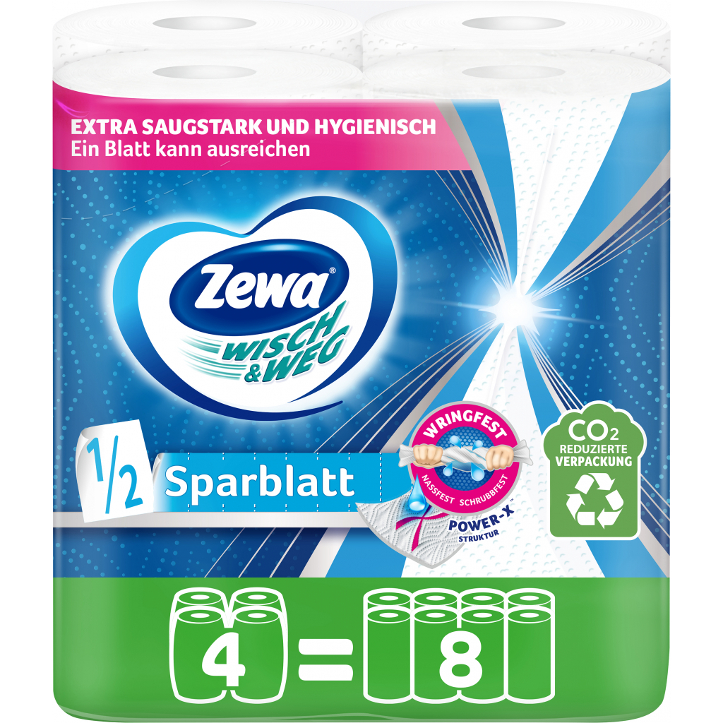 Бумажные полотенца Zewa Wisch & Weg 2 слоя 4 рулона (7322541210841)