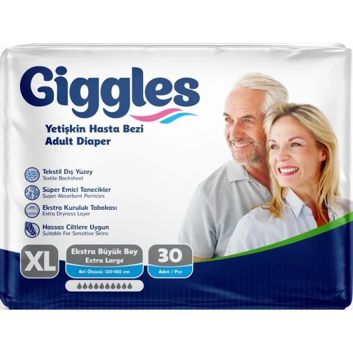 Подгузники для взрослых Giggles Extra Large 120-160 см 30 шт (8680131202317)