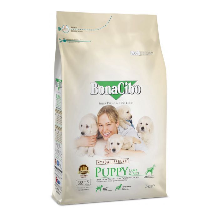 Сухой корм для собак BonaCibo Puppy Lamb&Rice 3 кг (8694686406144)