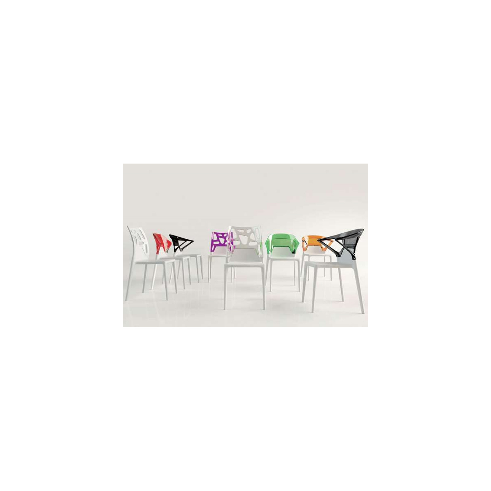 Кухонный стул PAPATYA ego-rock, сиденье белое, верх прозрачно-чистый (2266) изображение 3