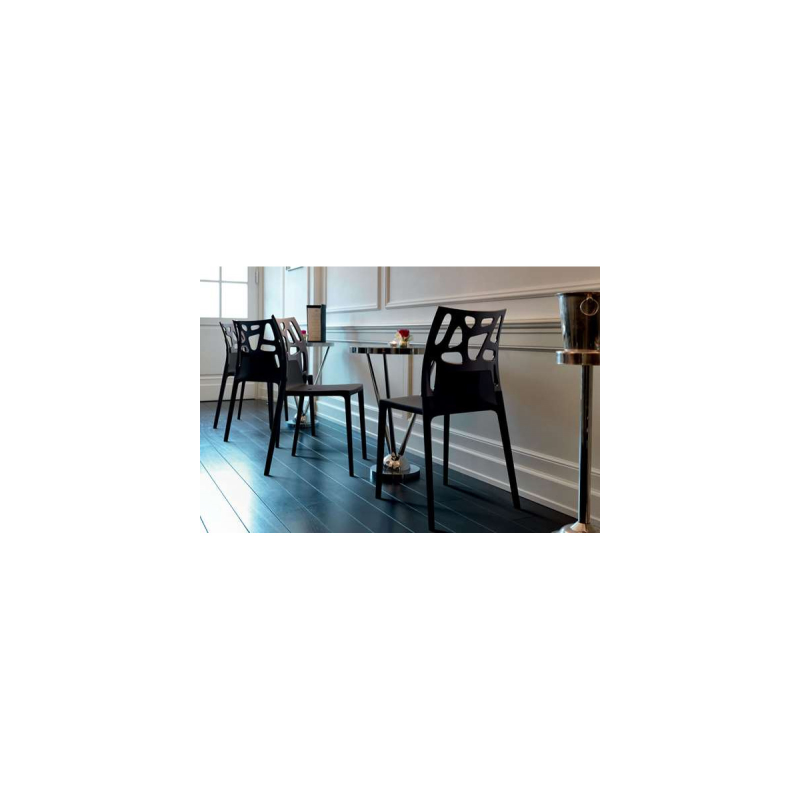 Кухонный стул PAPATYA ego-rock, сиденье белое, верх прозрачно-чистый (2266) изображение 5
