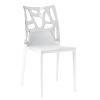 Кухонный стул PAPATYA ego-rock, сиденье белое, верх прозрачно-чистый (2266)