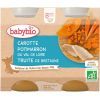 Дитяче пюре BabyBio органічнез моркви, китайського гарбуза та форелі +12 міс. 20 (3288131500560) зображення 3