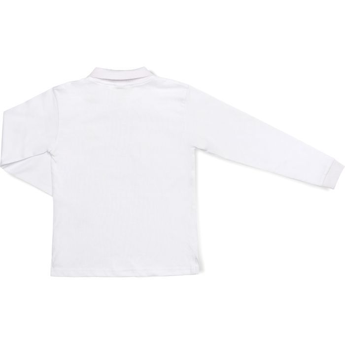 Кофта дитяча A-Yugi поло з довгим рукавом (4211-140B-white) зображення 2