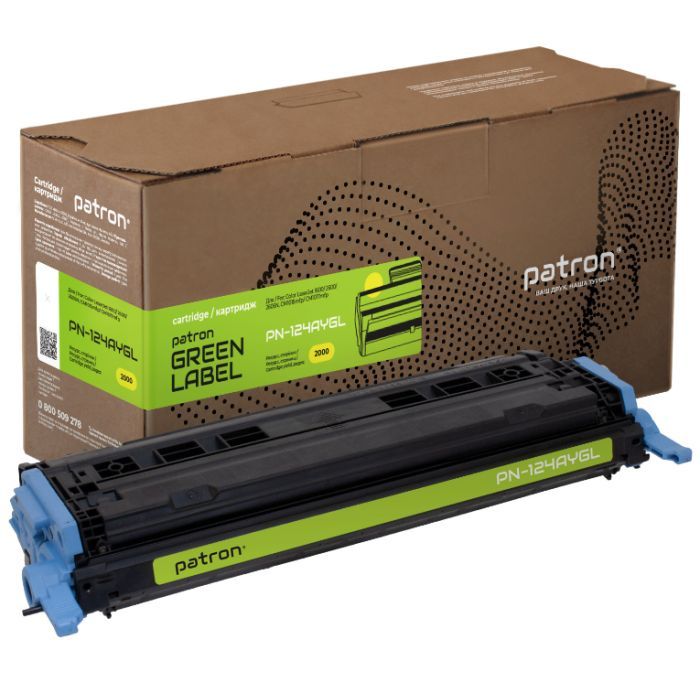Картридж Patron HP 124A (Q6002A) yellow Green Label (PN-124AYGL)