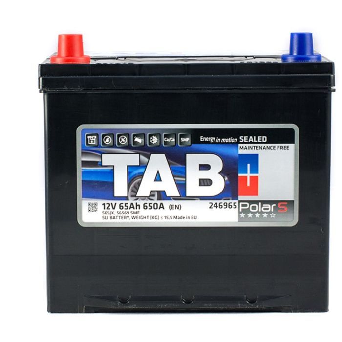 Аккумулятор автомобильный TAB 65 Ah/12V Polar S Japan (246 965)