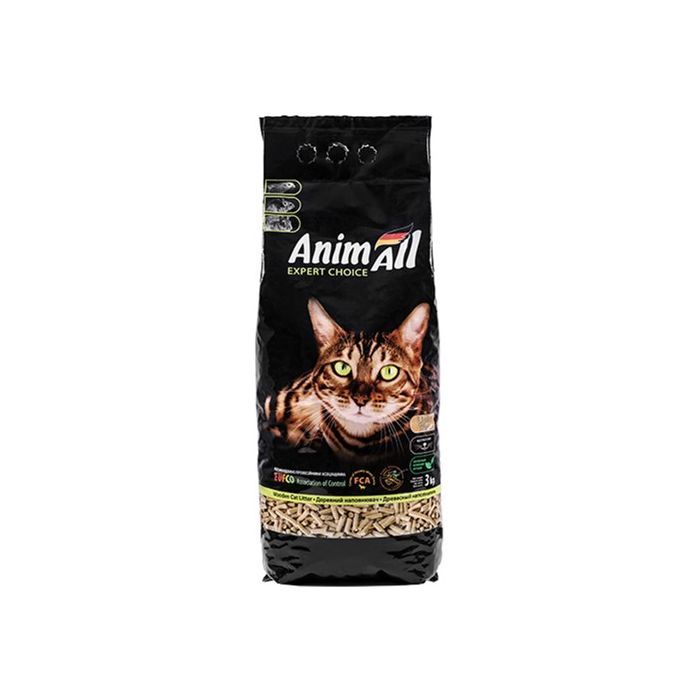 Наполнитель для туалета AnimAll Древесный 3 кг (111289)