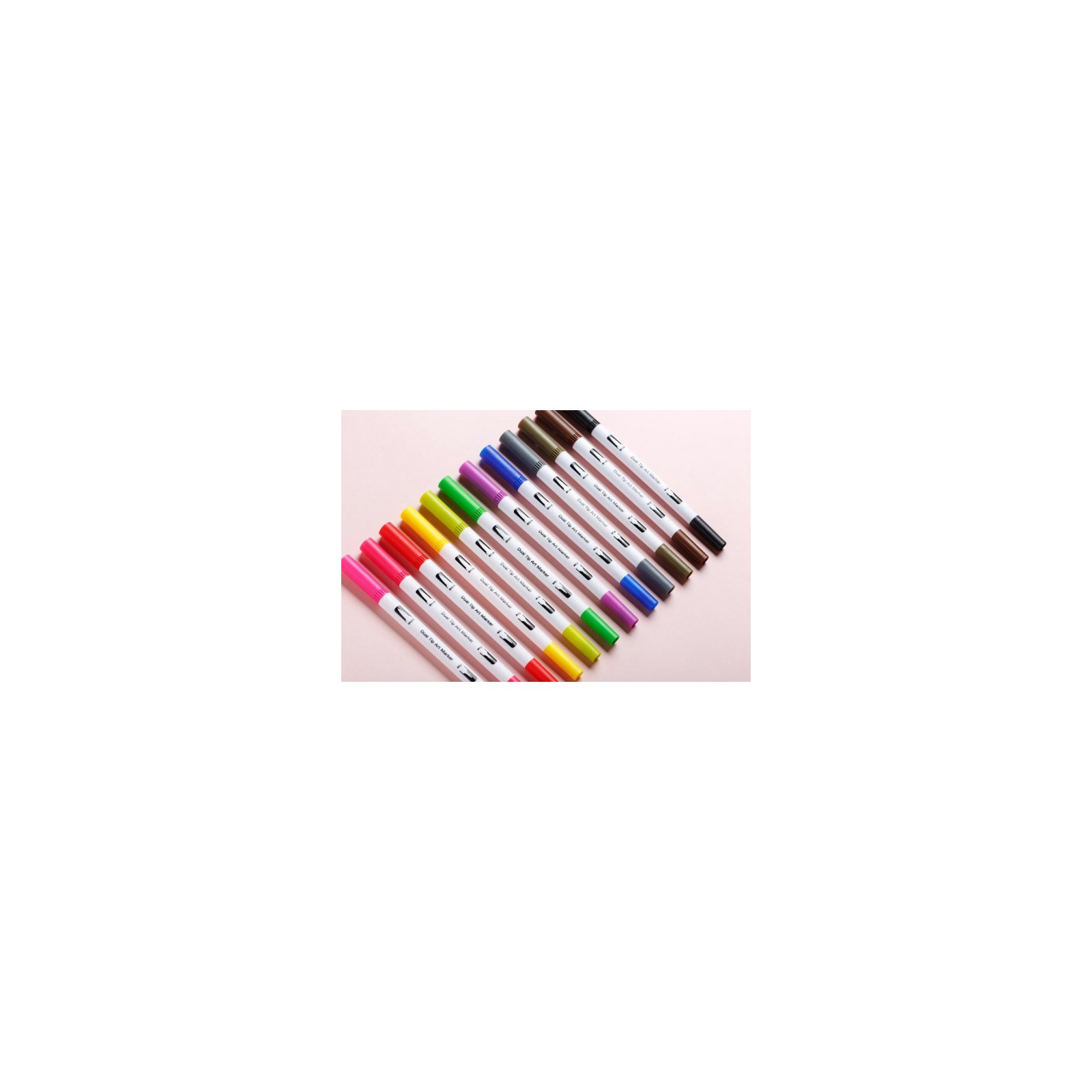 Фломастери WEIBO акварельні двосторонні, 12 кольорів (CY2226) зображення 2
