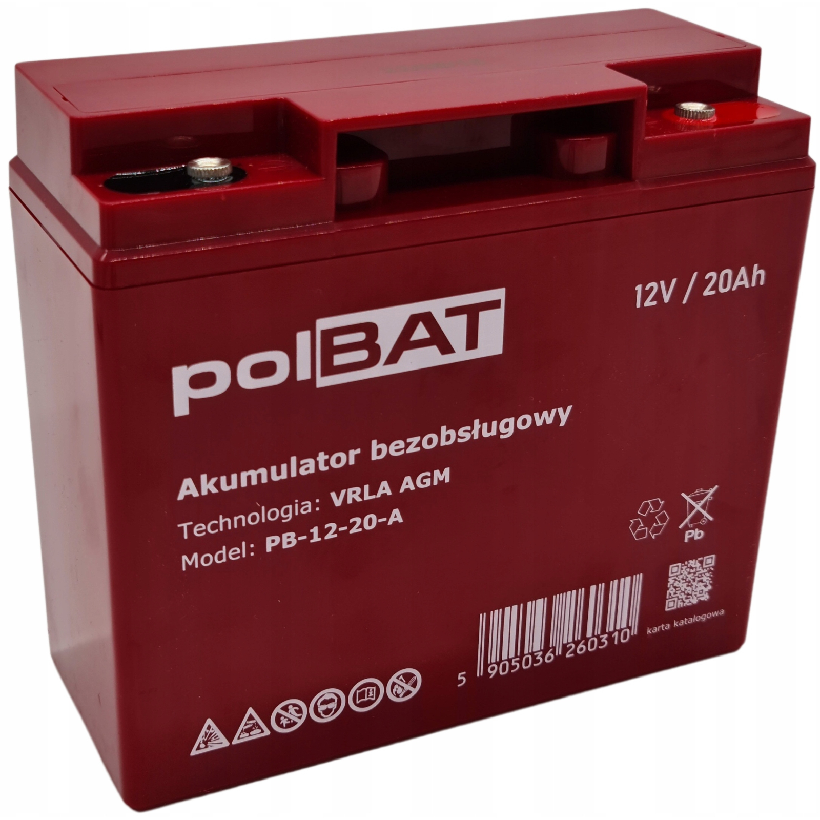 Батарея к ИБП polBAT AGM 12V-20Ah (PB-12-20-A)
