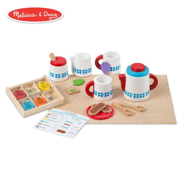 Игровой набор Melissa&Doug Деревянный набор Чайный сервиз (MD19843) изображение 5